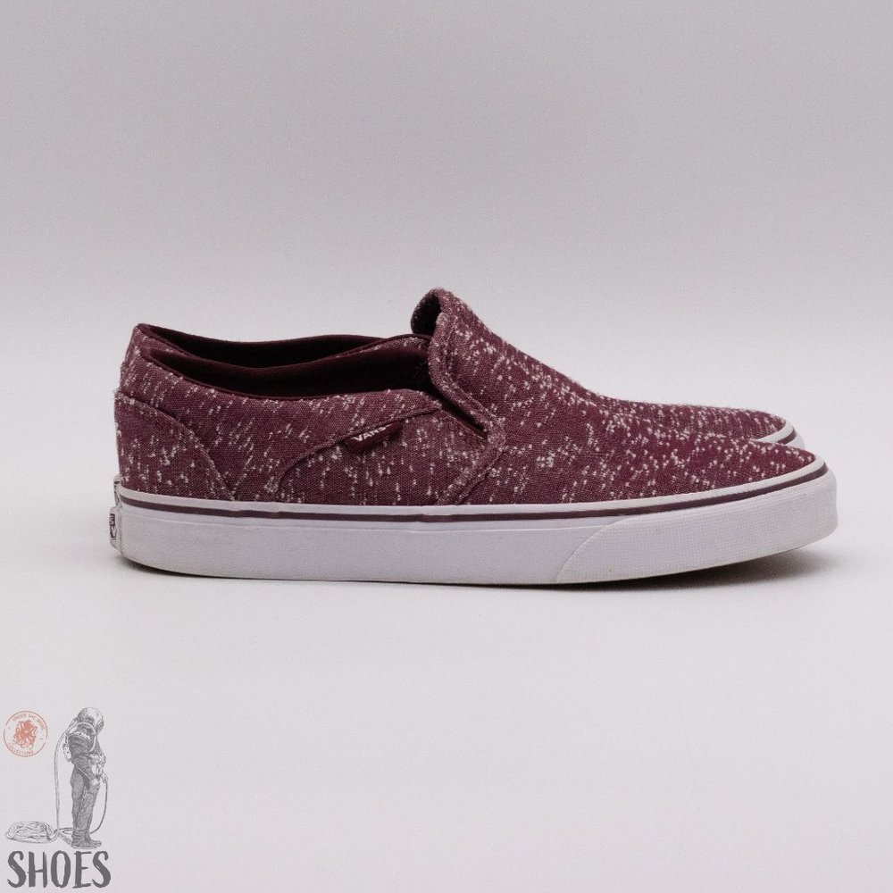 Vans Slip-On Sneakers Burgundy White Speckle